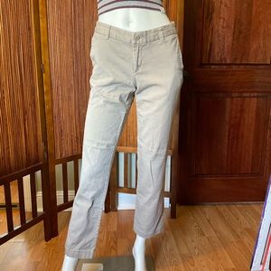 Khaki straight leg pants